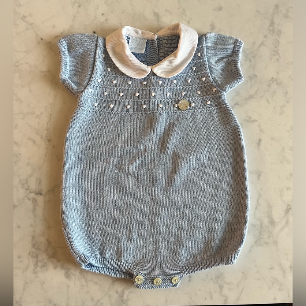 Artesania Granlei Blue Knit Romper
